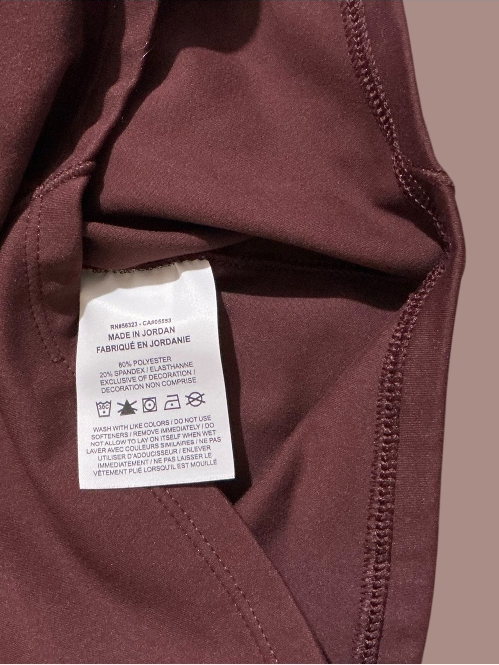 Nike One Dri-FIT Crop Tank Small Dark Plum Burgundy Workout Activewear - Picture 4 of 4